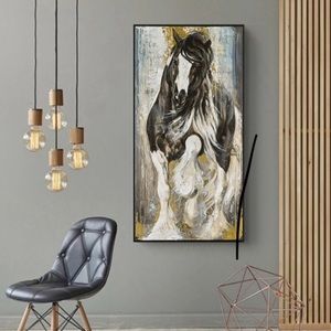 Extra Large Gorgeous Black Gypsy Vanner Canvas